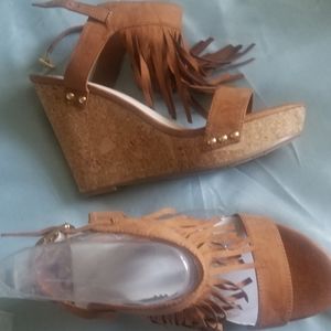 Size 9 Tassle Wedge Shoes NWOT